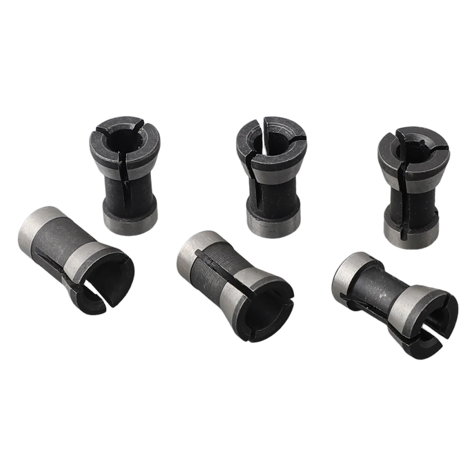 Bit Collet Collet Adapter Black And Silver Carbon Steel Chuck 6/6.35/8mm Height 20mm Router Hole Diameter 6/8/6.35mm Wood Router