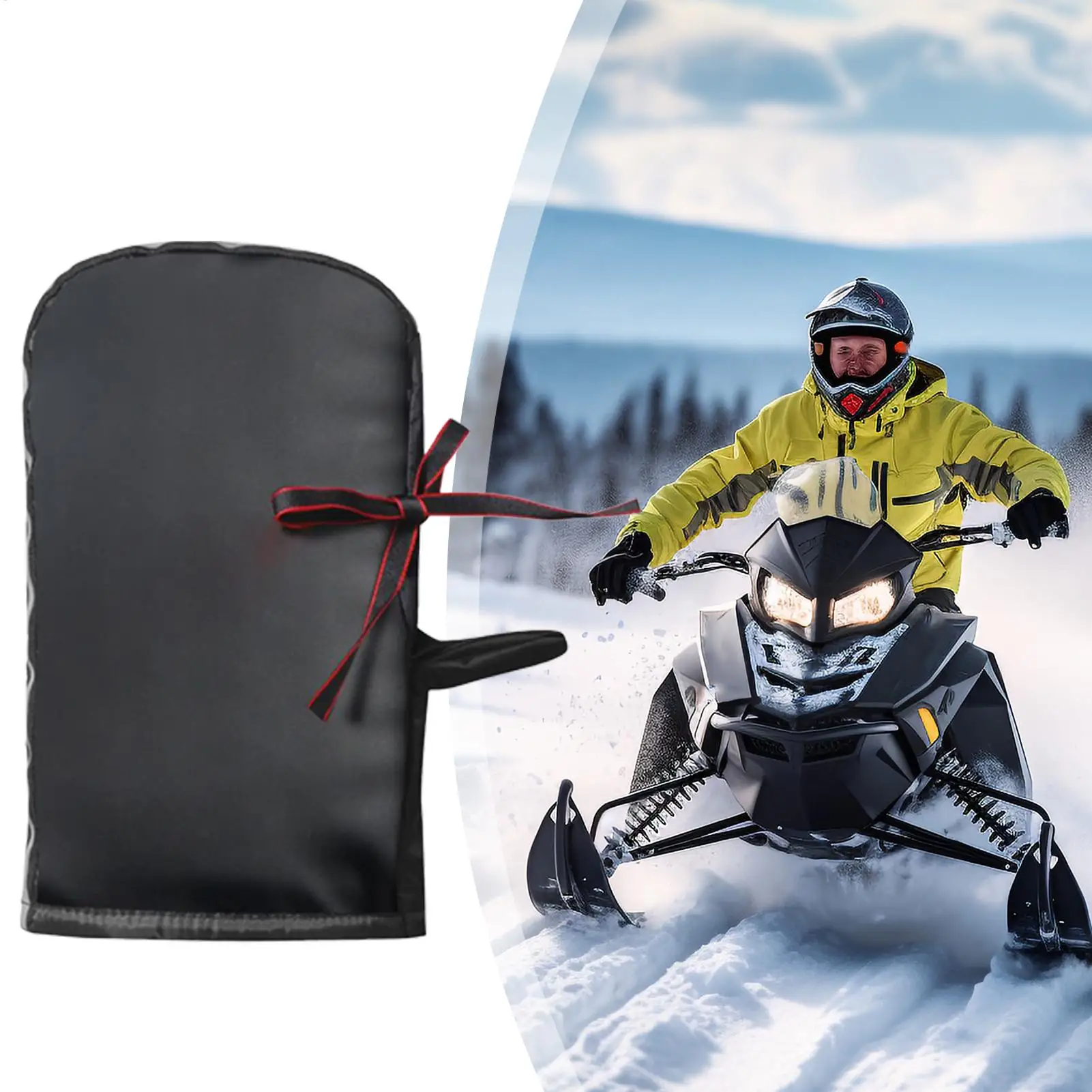 

New Motorcycle Handlebar Mittens Winter Warmer Windproof Waterproof Cycling Supplies With Reflective Strips Bike Handlebar Cover