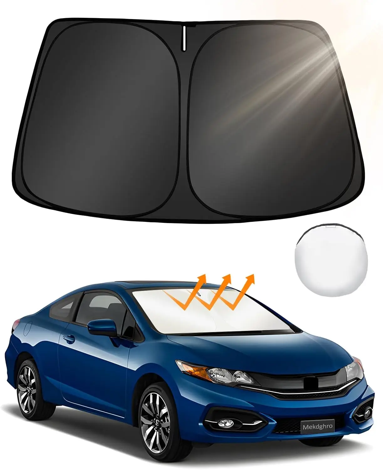 

Custom Fit Windshield Sun Shade for Honda Civic 2012-2015 - 210T Reflective