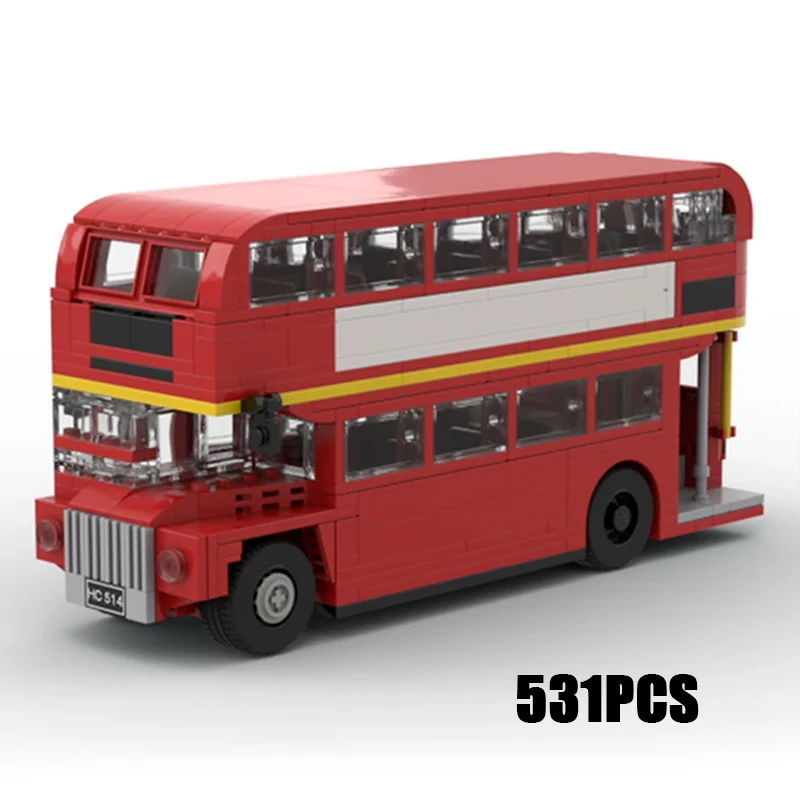 Moc Building Bricks City Car Model London Double-decker Bus Technology Modular Blocks Gifts Toys For Children DIY Sets Assembly