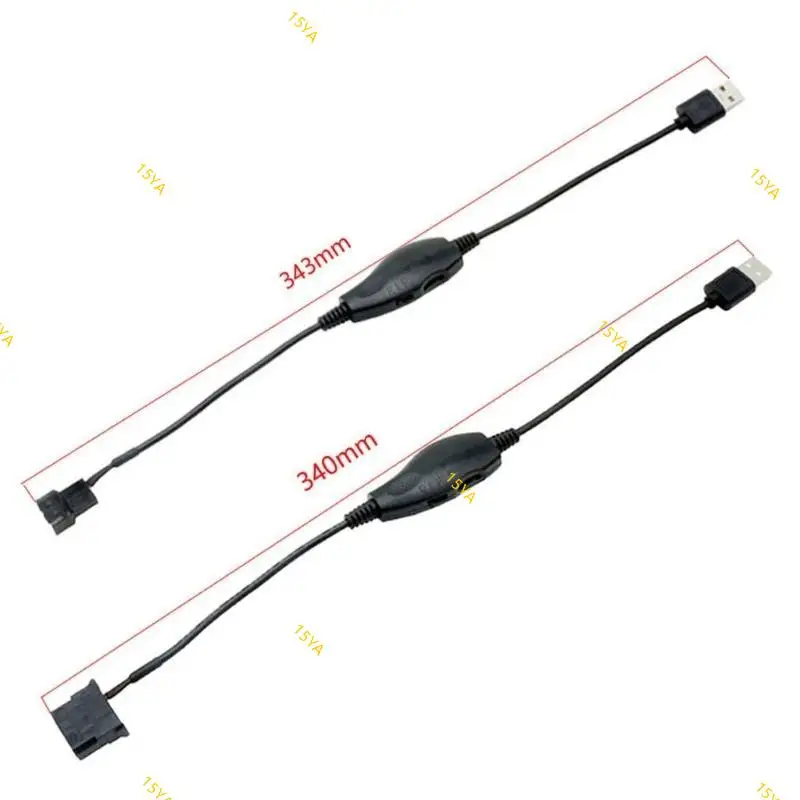

15YA 4 Pin to USB Fan Switches Power Adapters Cable Splitters USB to 4PIN PWM 5V