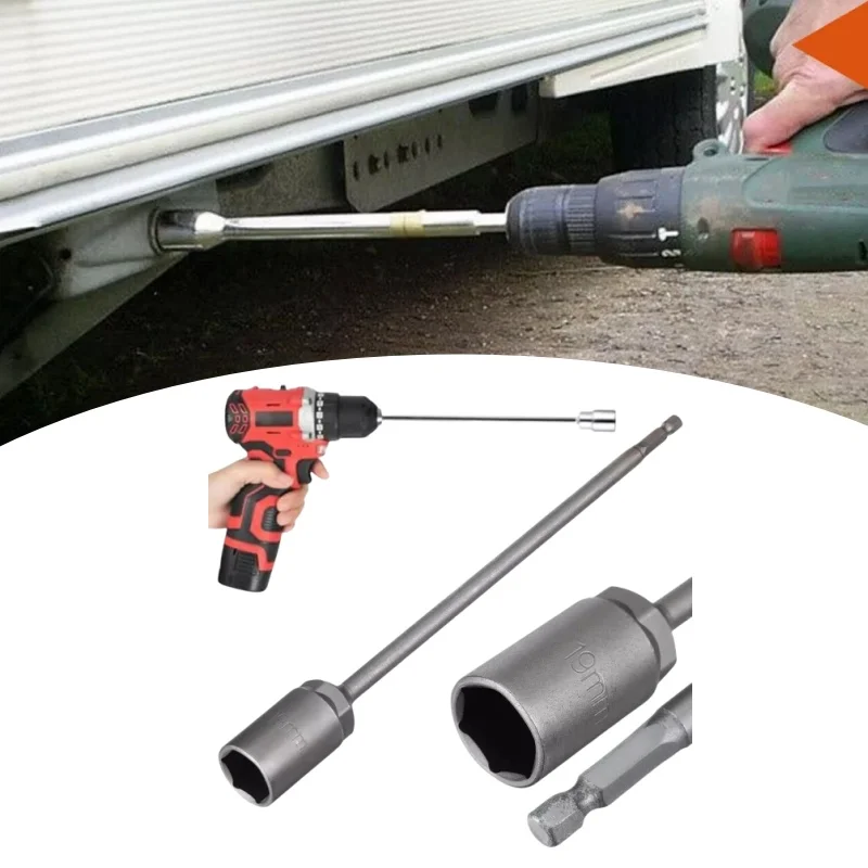 

15cm Corner Steady Caravan Leg Winder Drill Attachment Stand Jack Extension Socket 19mm Electric Drill Attachment Adapter