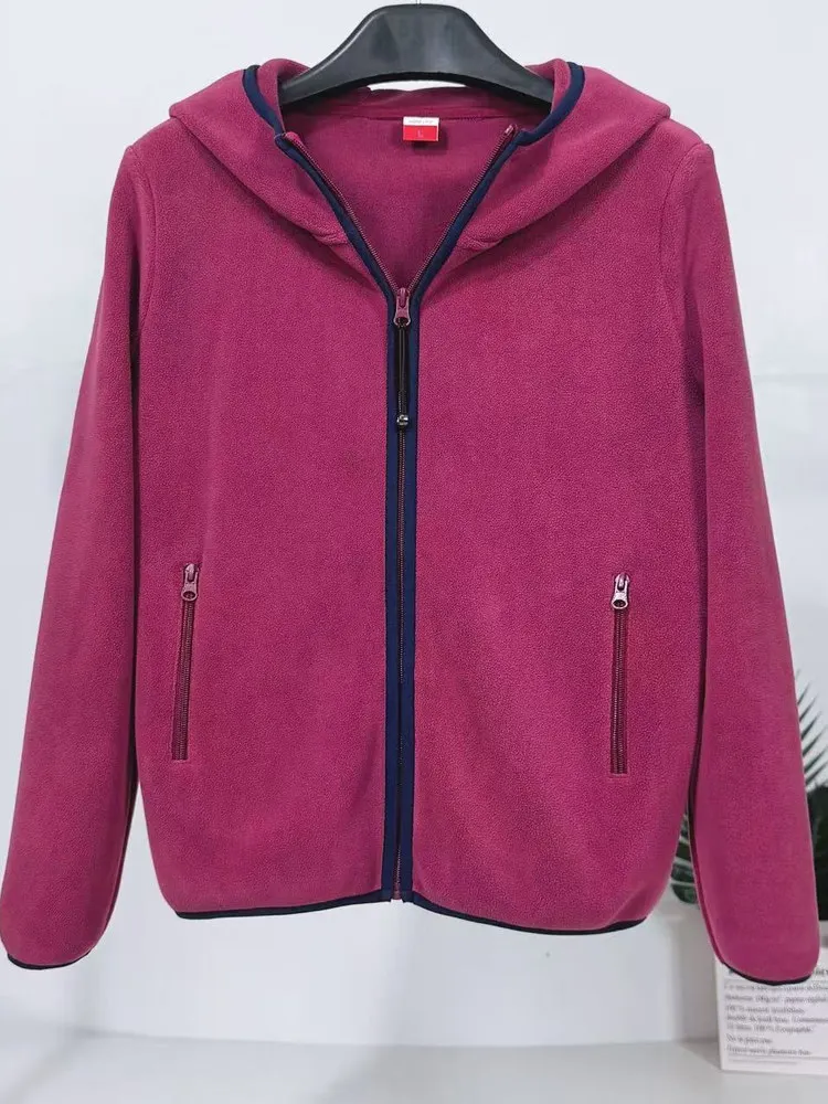 เสื้อคลุมมีฮู้ดซิปสำหรับเล่นกีฬากลางแจ้ง รุ่น Plu Jaet ทรงเข้ารูปสำหรับผู้หญิง สีสันหลากหลาย เหมาะสำหรับฤดูใบไม้ร่วงและฤดูหนาว ให้ความอบอุ่น