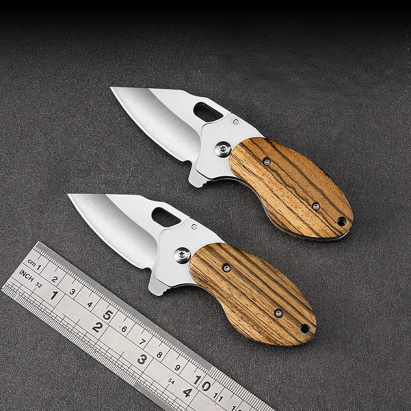 PTIEB Folding knife sharp high hardness multifunctional key knife stainless steel mini fruit knife portable open courier knife