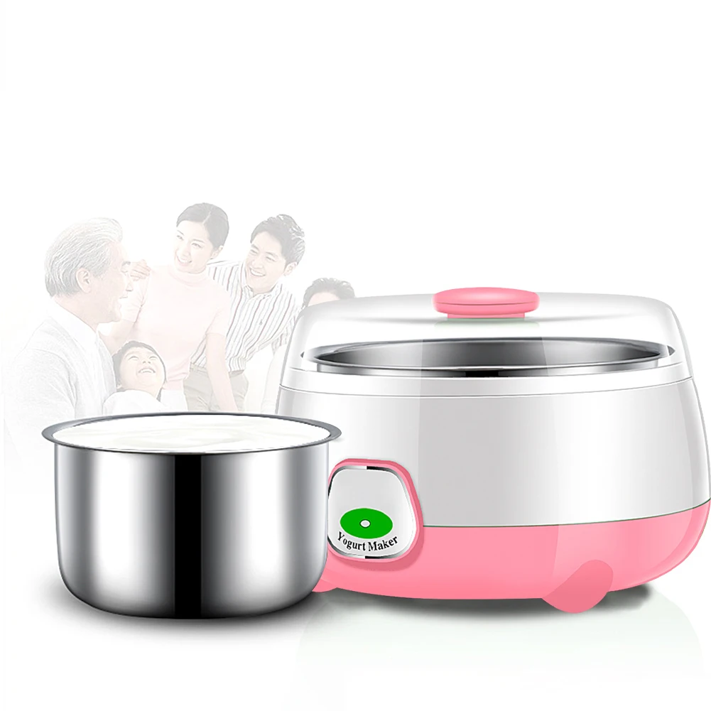 1L Yogurt Maker with Stainless Steel Container Automatic Yogurt Maker Electric Yogurt Maker for Homemade Yogurt Natto Rice Wine