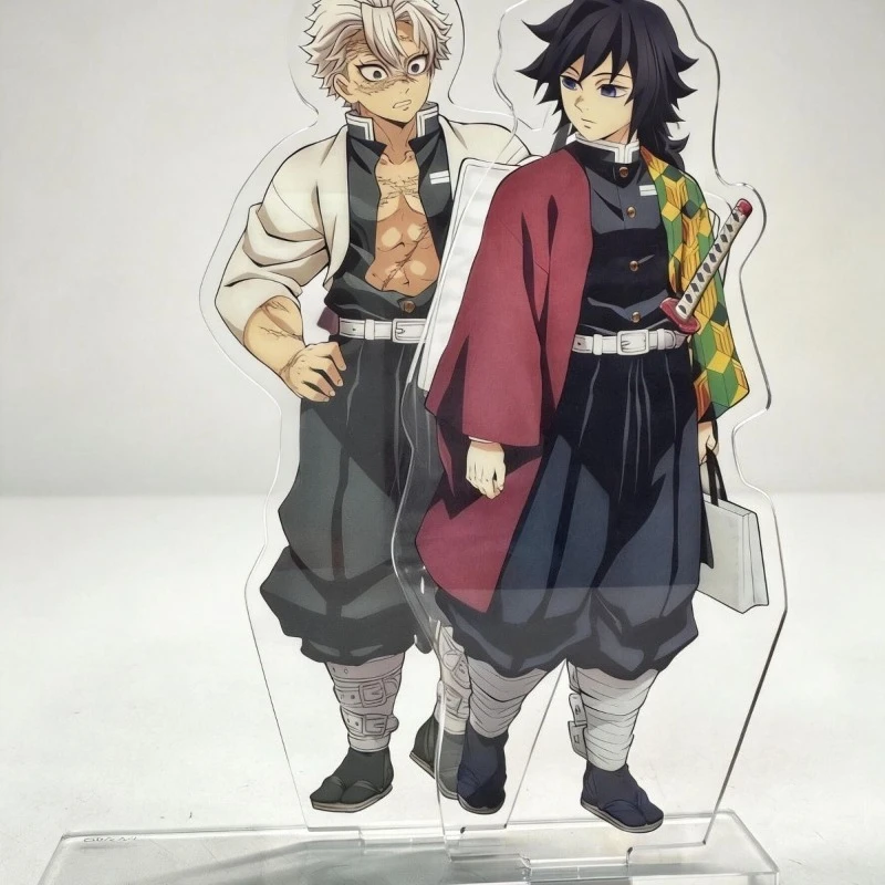 

Новый Demon Slayer: Kimetsu No Yaiba, акриловая фигурка-подставка Shinazugawa Genya Tomioka Giyuu, милый мультяшный двойной знак, подарок