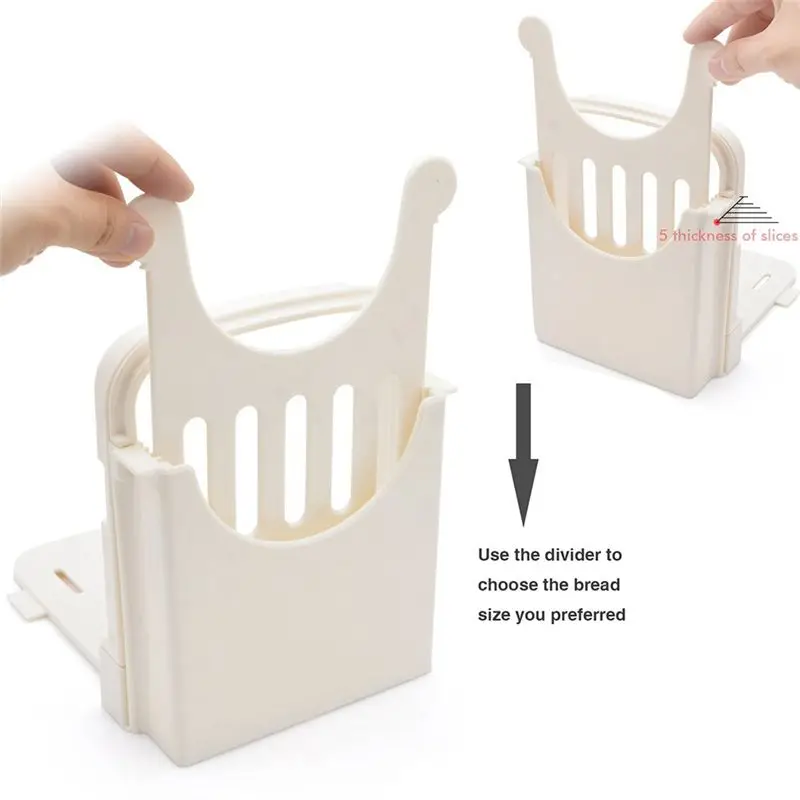 HITL Bread Slicer, Foldable Bread Toast Slicer Sandwich Toast Slicing Machine- Quick and Safe Evenly Slicing Kitchen