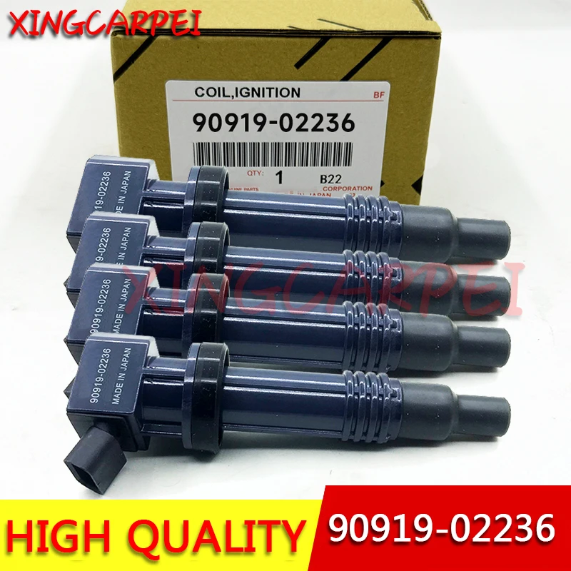 4pcs Ignition coil 90919-02236 9091902236 Fit For Toyota altezza Gita sxe10 3sge 2.0L L4