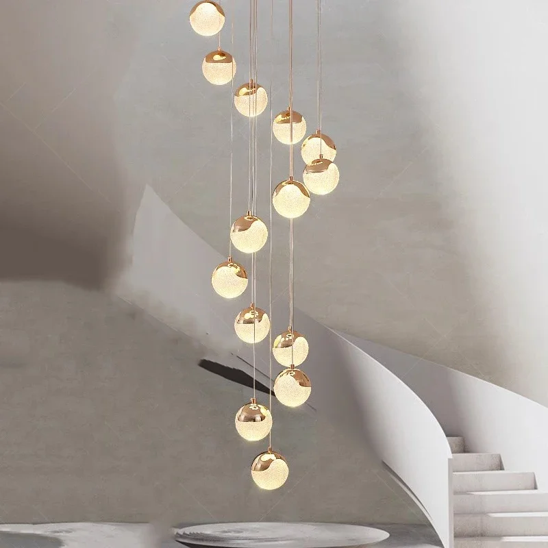 Nordic Staircase Chandelier Living Room Hotel Bedroom Pendant Lights Minimalist Decor Indoor Lighting Lusters Fixture 220V 110V - Image 5