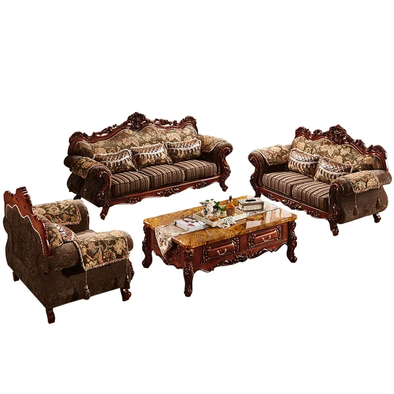 

Shunde Jiedan furniture, European fabric sofa removable and washable large apartment villa furniture, living room