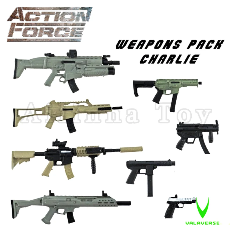 Valaverse Action Force 1/12 Action Figure (17PCS/SET) Wave 2 Weapons Pack Charlie Anime Collection Model For Gift Free Shipping