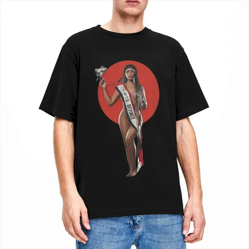 Beyonce T-Shirt Adult cowboy carter album cover Aesthetic Cotton T Shirts Summer O-Neck Leisure Tee Shirt Cheap Oversize Clothes