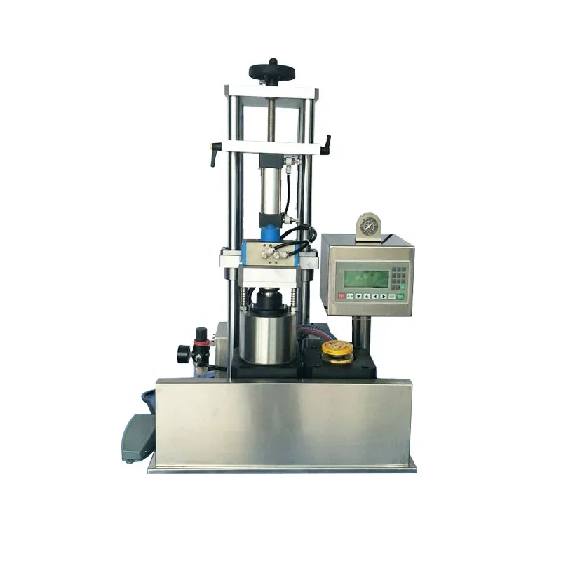 semi water bottle sealing desktop small glass jar vacuum bottling twist off screw capping machine