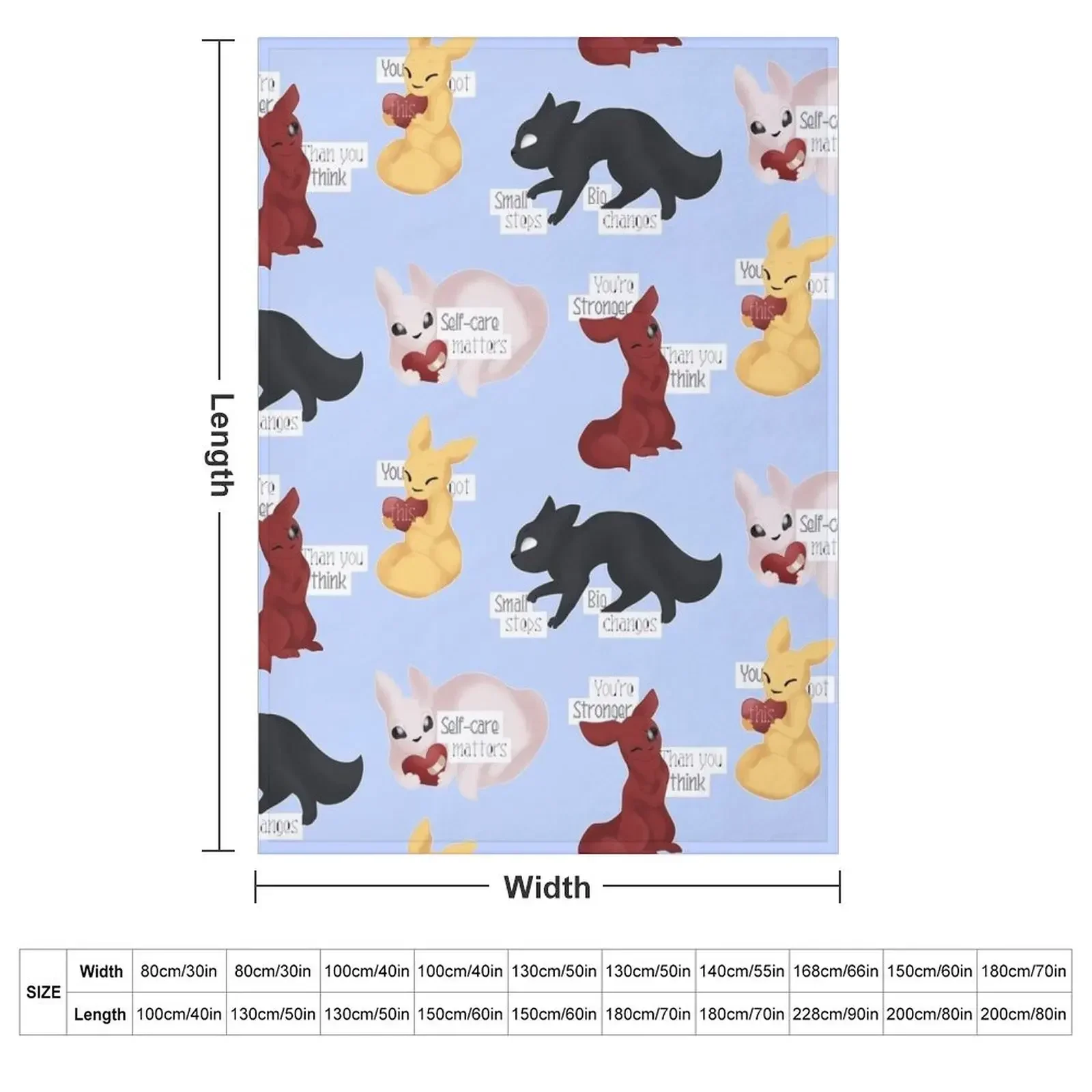 Rain World Slugcats [Motivational Quotes] Throw Blanket couch cozy soft plush fuzzy picnic outdoor blanket