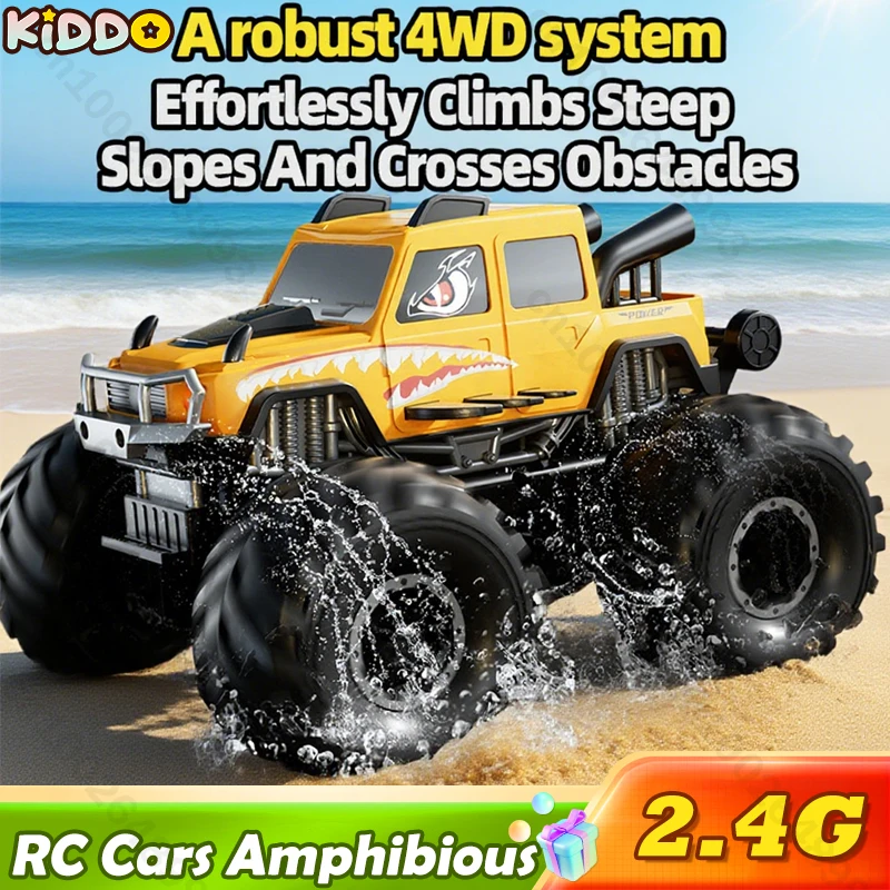 

JJRC RC Cars Off-road Large Truck Amphibious Remote Control Car 4WD 2.4G Waterproof Vehicle All-Terrain Car Toy for Kid Christma