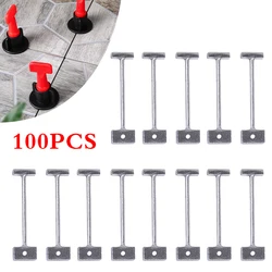 100 Pcs Replacement Steel Needles for Flooring Wall Tile Leveling System Leveler Replaceable Pin Tiling Construction Tools 1.5mm