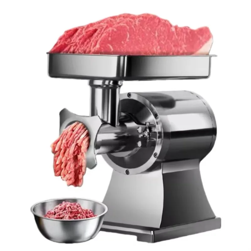 New Commercial Industrial High-power Stainless Steel Multi-functional Fully Automatic Meat Mincer 110V/220V up to 400kg/h