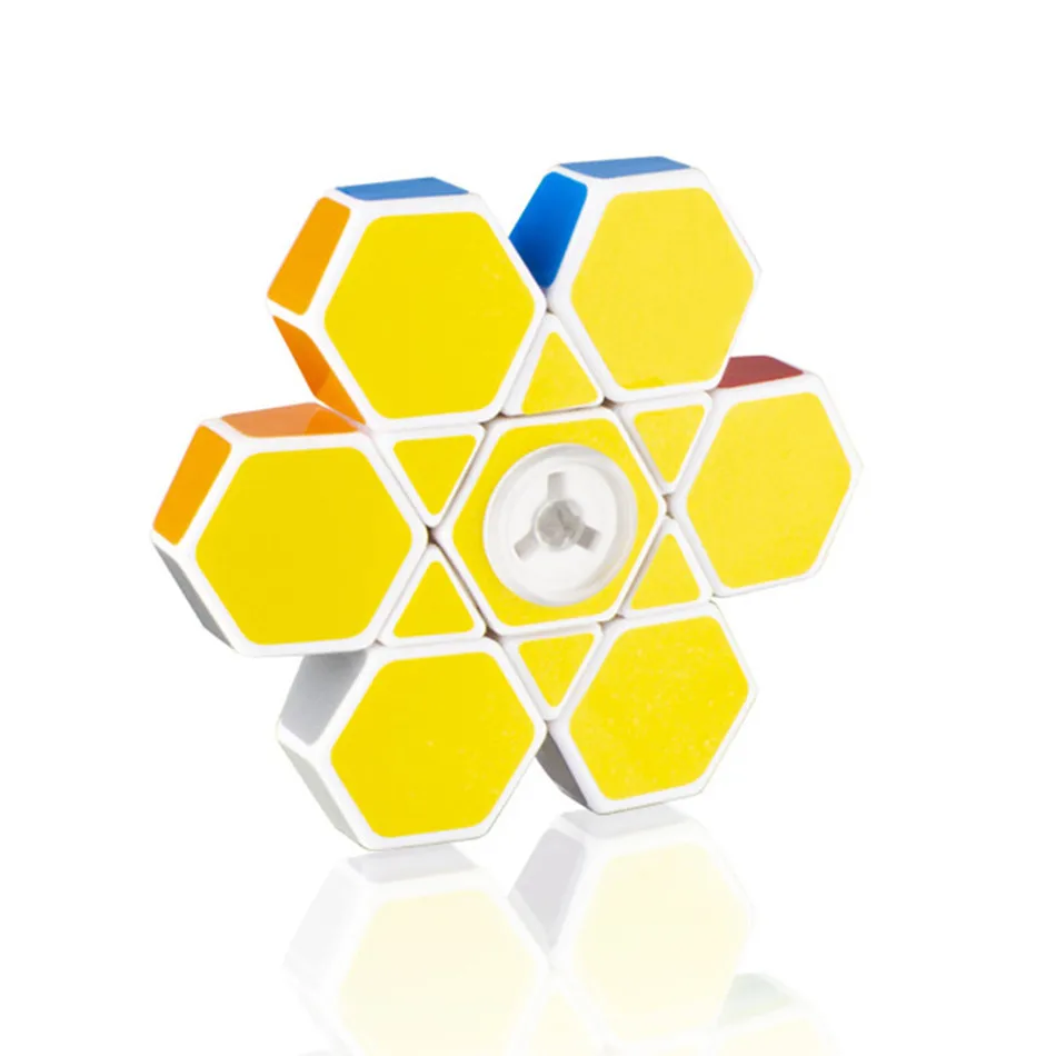 DianSheng دوران الإصبع ستة محاور طبقة واحدة المكعب السحري أبيض/أسود مكعب السرعة المهنية كوبو ماجيكو لعبة للأطفال هدية