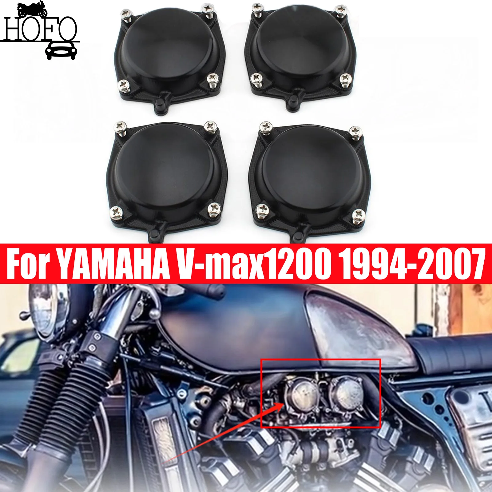 

Motorcycle Carburetor Carb Diaphragm Top Cap Cover For YAMAHA V-max1200 1994-2007