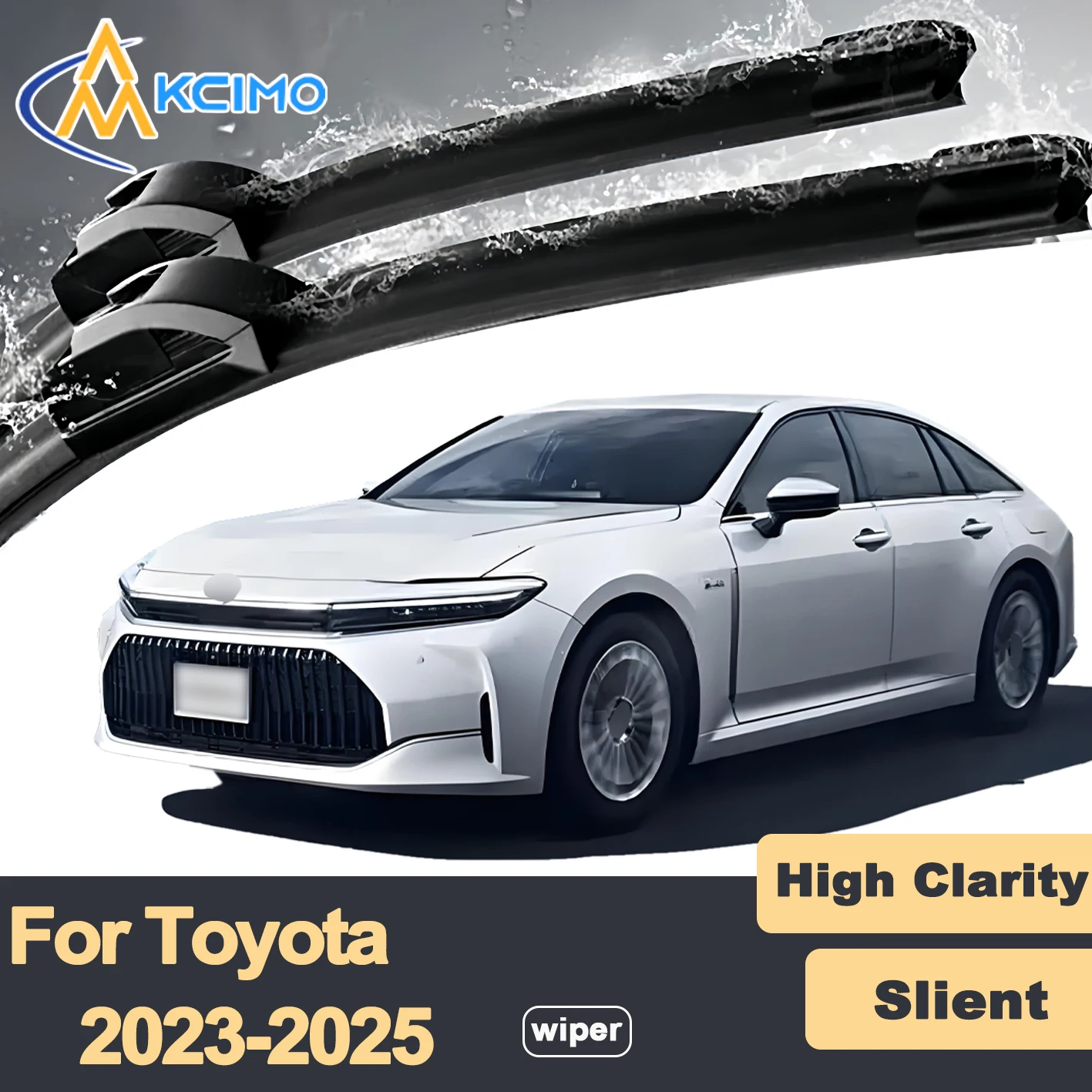 

Premium Rubber Durable Silent Windshield Wiper Blades 2pcs for Toyota Crown Sedan S230 S232 2023-2025 Front Wiper Blades Set