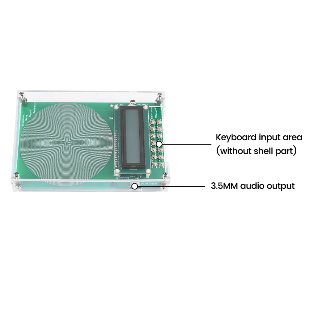 7.83HZ Signal Generator Schumann Resonance Sine Wave Generator 0.01Hz~100000Hz Adjustable DC 5V Type-C Interface