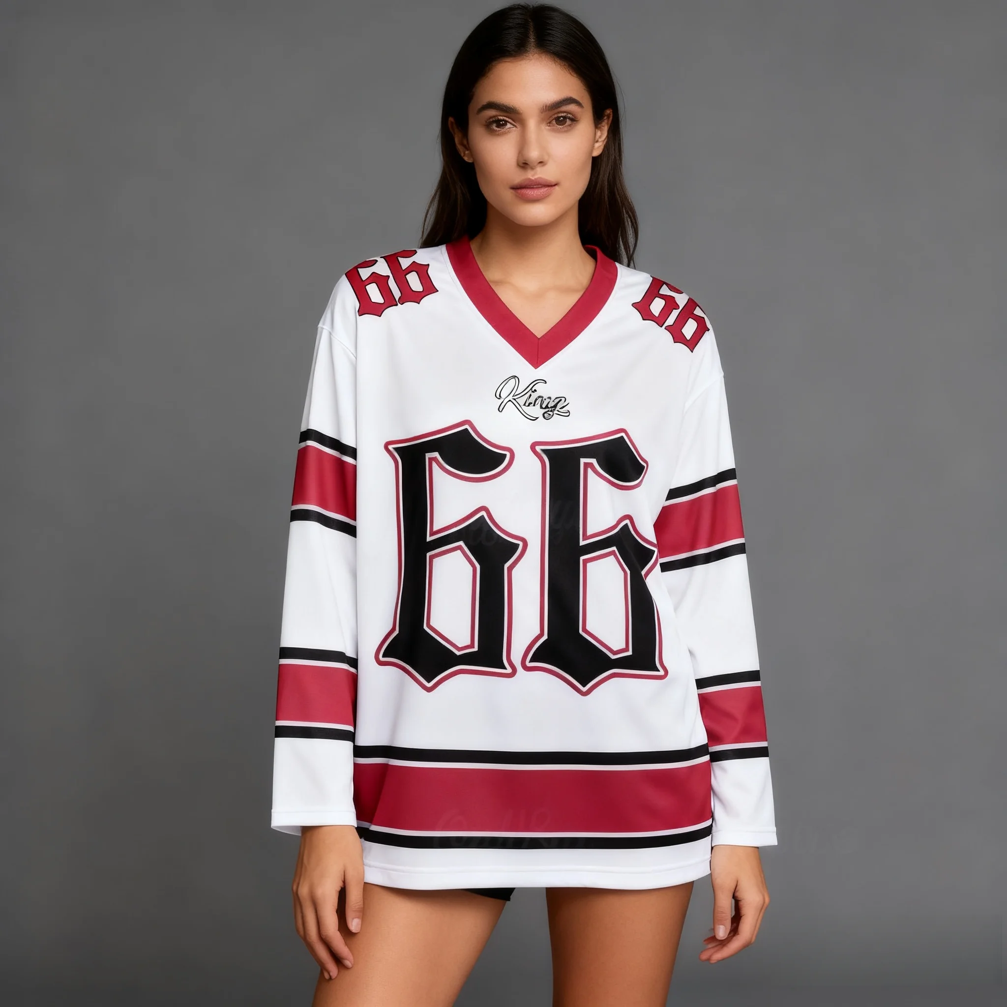 Camiseta de manga larga para primavera y otoño e invierno, Jersey bonito y fresco, estilo número 66, estilo perezoso para mujer, Top grande 3D para adultos