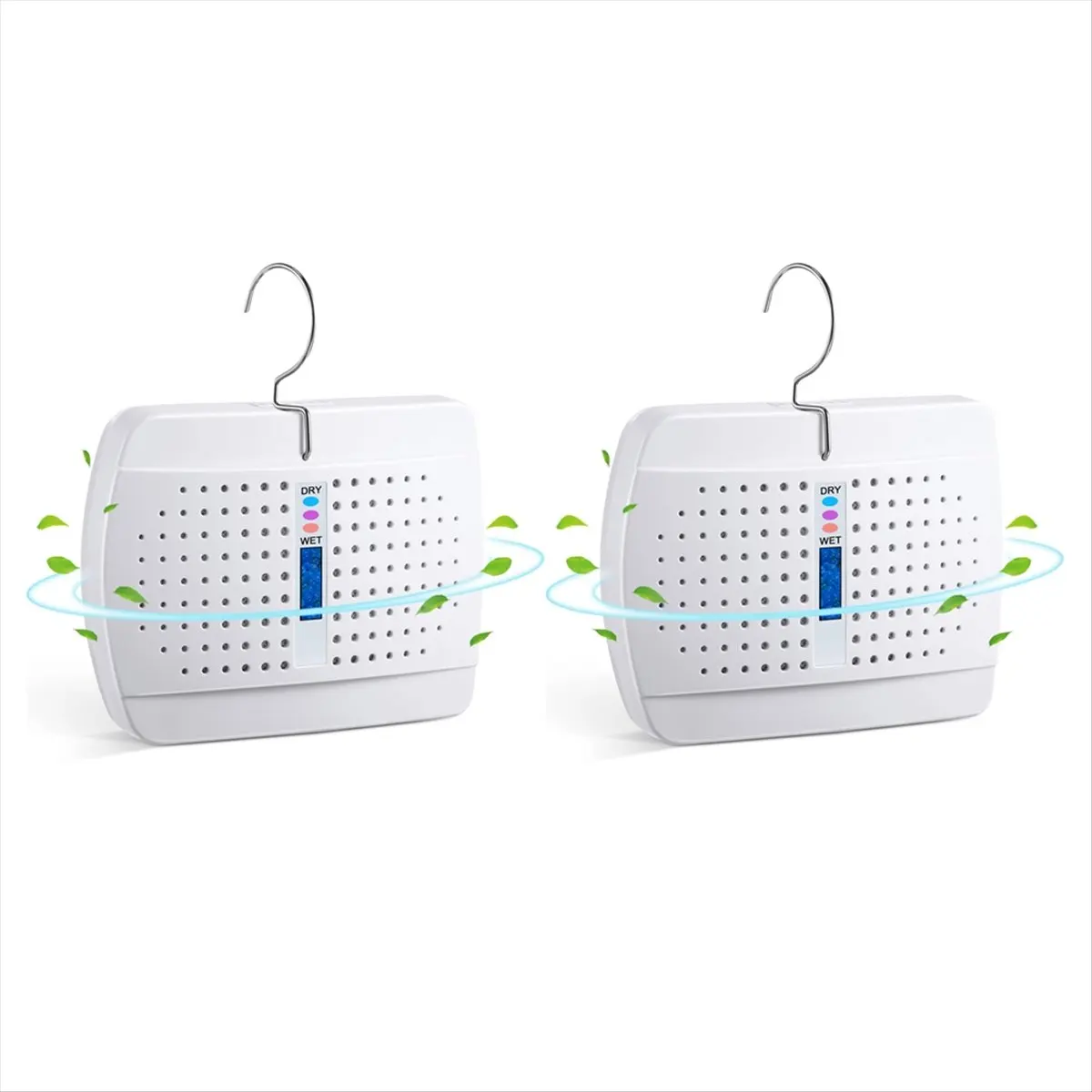 BHBL Rechargeable Small Dehumidifier, High-Efficiency Moisture Absorber for Bedroom, Wardrobe and Bookcase,EU Plug,2PCS