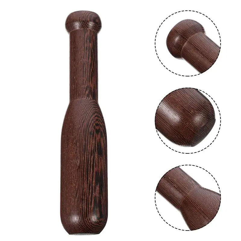 

1Pc Practical Wooden Pestle Kitchen Garlic Sauce Grinding Tool Masher Creative Garlic Grinding Rod Wood Pestle 19.5cm