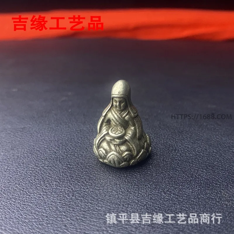النحاس الأبيض Zongkeba حمل على الجيب Zongfan الصغيرة Brazen الصلبة بوصة بوذا الجدول الحلي الحرفية #1