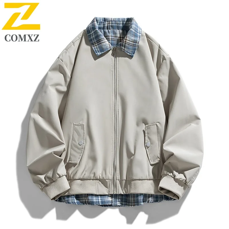 

COMXZ Men Jacket Classic Tie Dye Design Outdoor Camping Windproof Coat Fashion Hiking Travel Lightweight Spring Autumn Garment