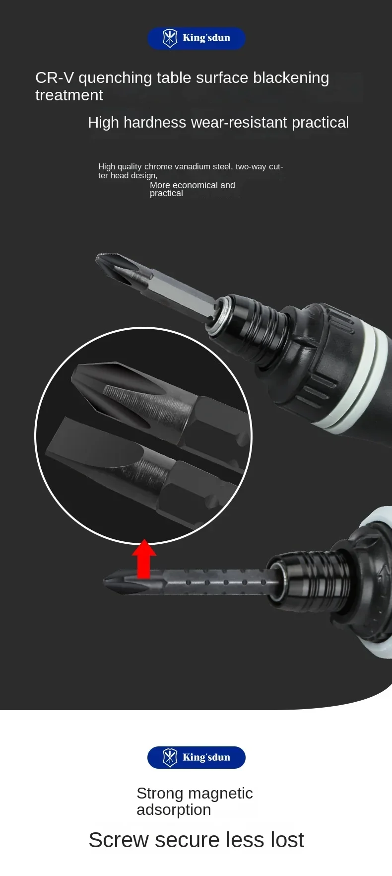 Mini-Ratschenschraubendreher, Dual-Purpose-Schraubendreher, Schlitz-Phillips, arbeitssparender, schwacher magnetischer Schraubendreher, einziehbares Reparaturwerkzeug – Detail 3