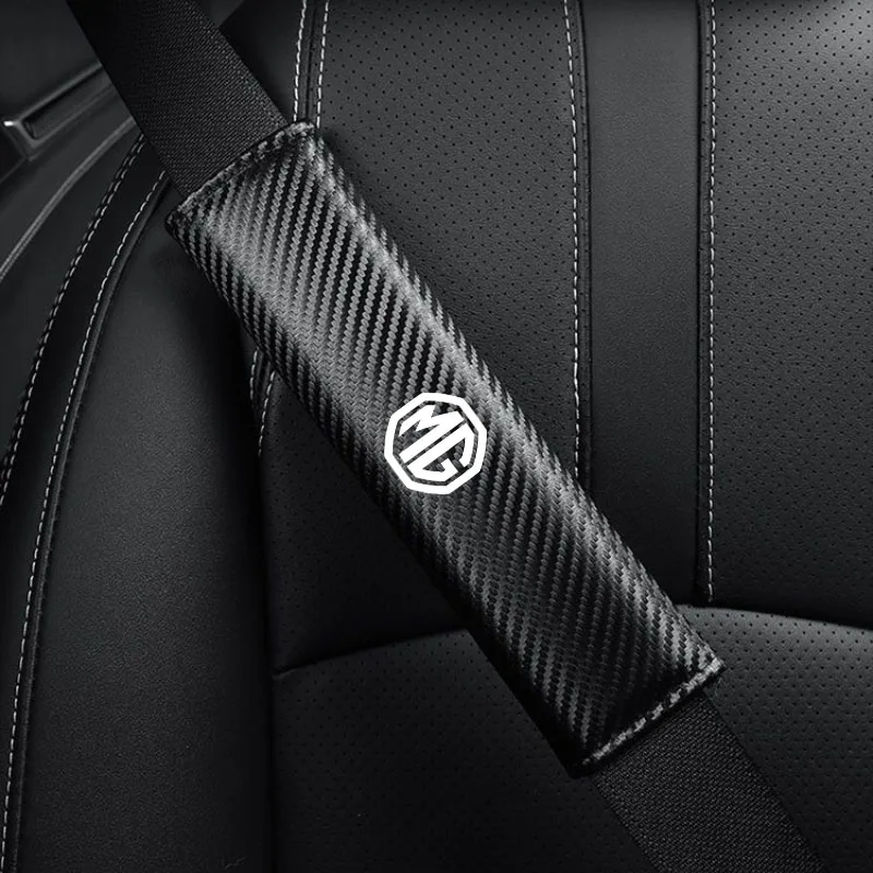 

Car Carbon Fiber Seat Belt Shoulder Pad Cover Accessories for MG 7 6 5 ZS MG4 EV ONE Cyberster HS MG3 EZS GT GS 3SW MARVEL