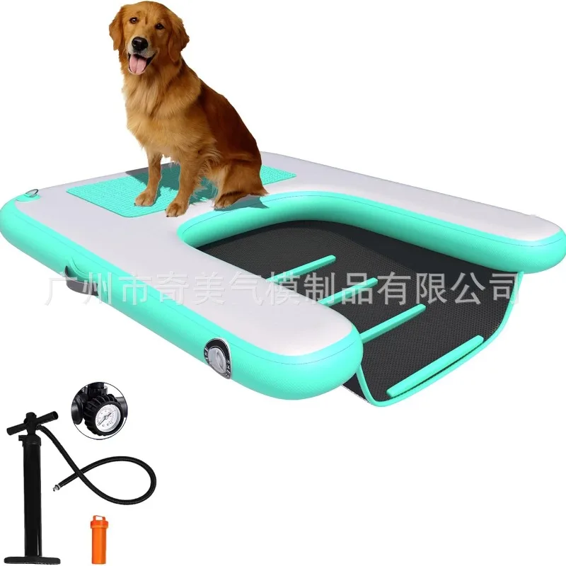 

Dog Floating Board Pet Inflatable Water Toy Double Layer Dog Ramp Platform Portable Non Slip Training Swimming Pool Mat Summer