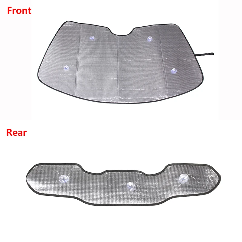 Car Front Rear Windshield Foldable Sun Shade Visor Cover Anti UV Protector For Chevrolet Corvette C8 Stingray Z51 Z06 2020-2023