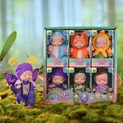 Muñeca calmante biónica de simulación de bebé reborn para niñas, accesorios de muñeca, juguetes del bosque, 1 Juego de 6