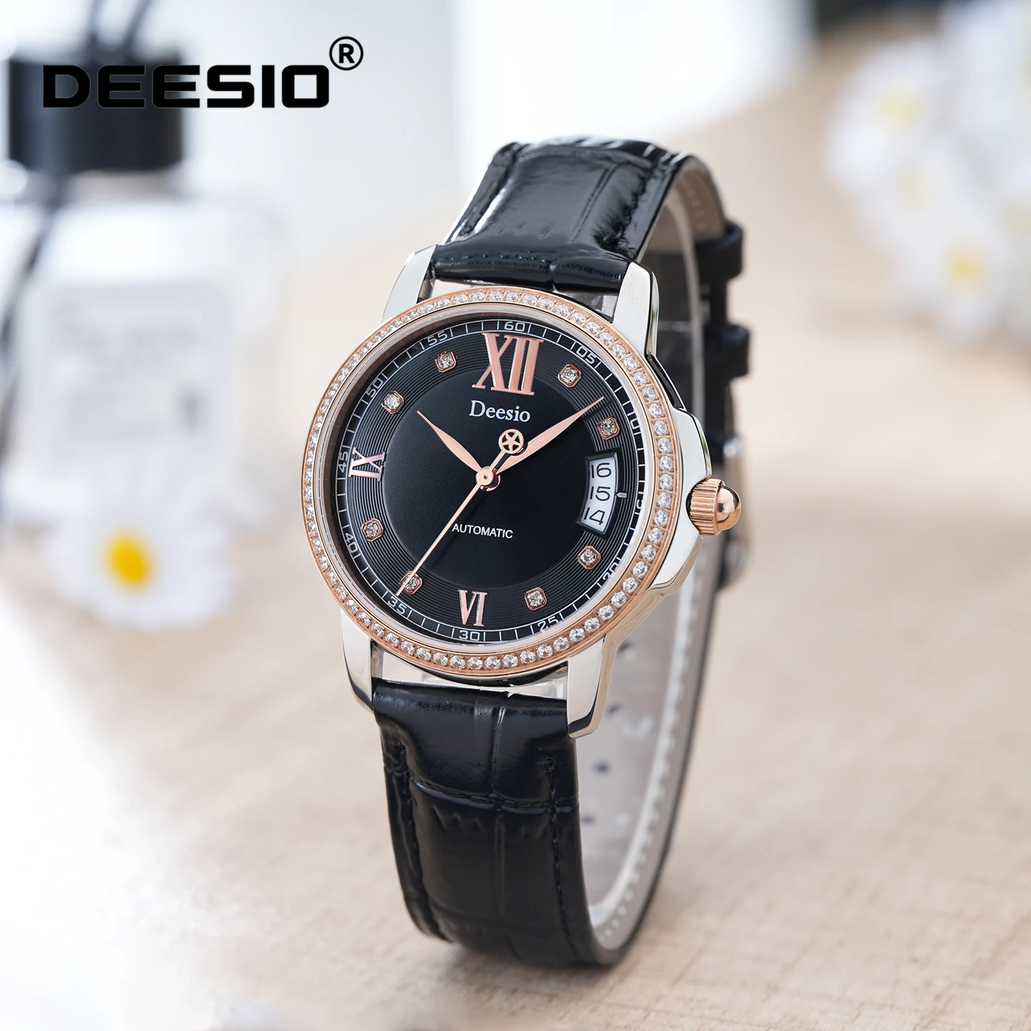 Deesio Women's Mechanical Watch, Luxury Dress Watch, Durable Stainless Steel Case Sleek Classic Dial, 50M Daily Water Resistant