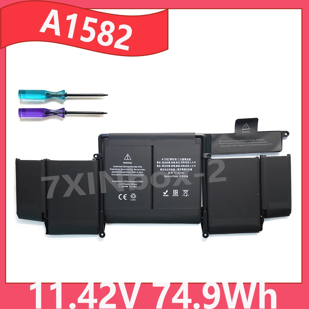 A1582 11.42V 74.9Wh OEM Laptop Battery For Apple MacBook Pro A1502 Retina 13” A1493 Early 2015 Mid 2014 Late 2013 free tools
