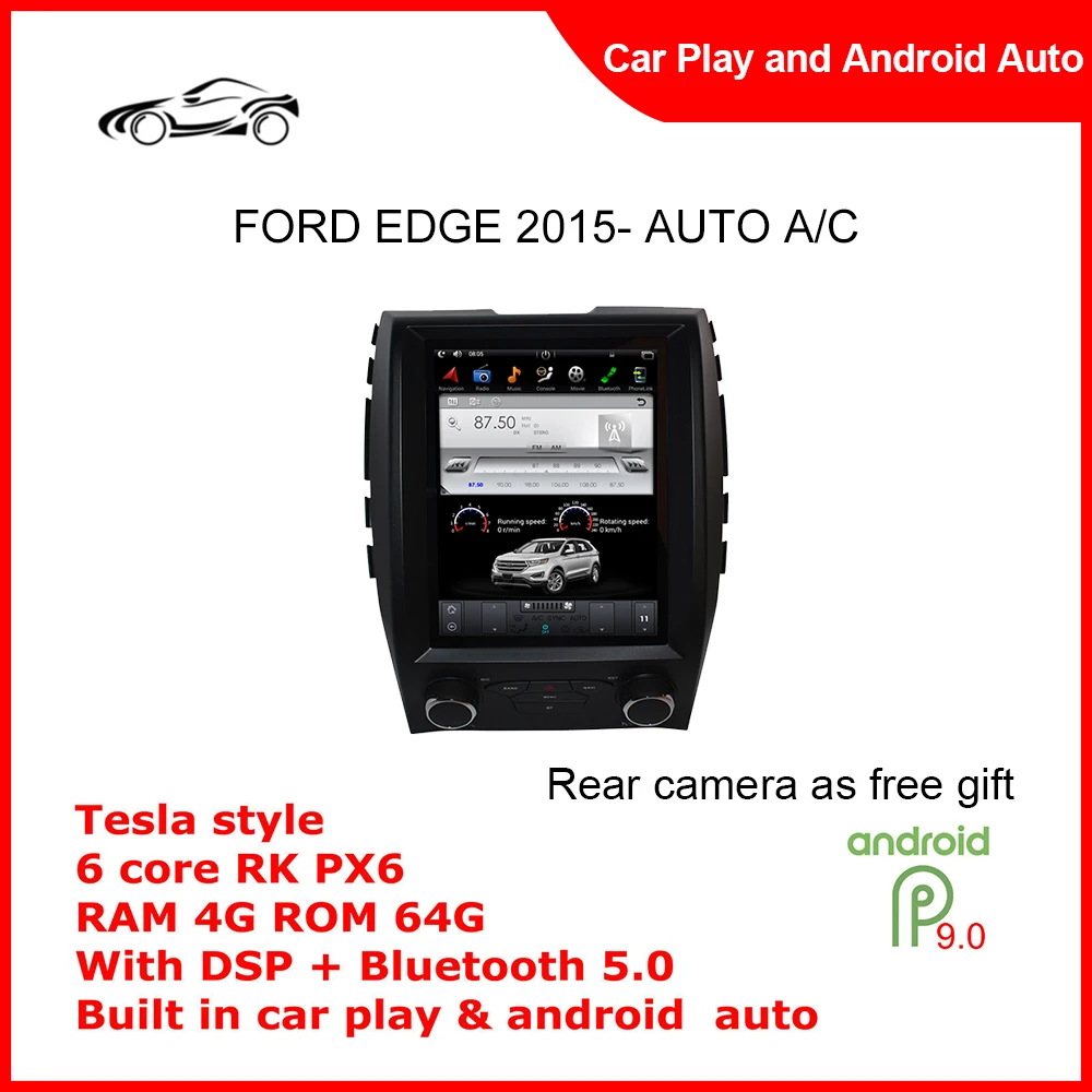 

Special sale android car Vertical screen 10.4 inch Car Multimedia DSP CAR NAVIGATION For FORD EDGE 2015- Auto A/C