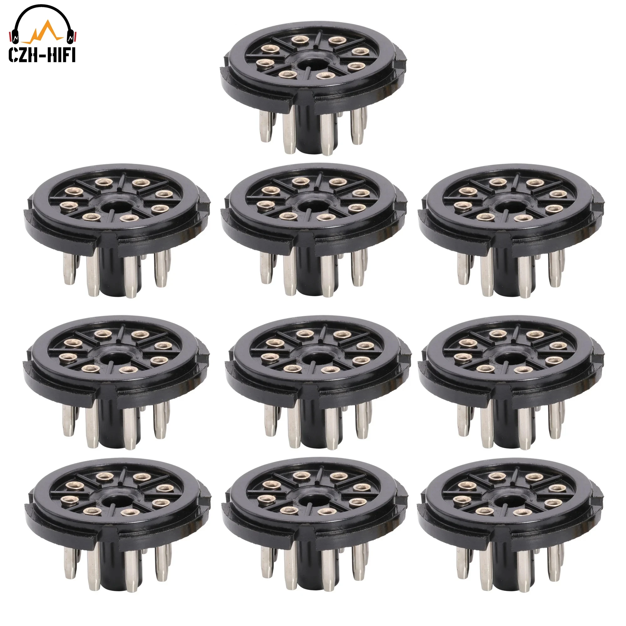 10pcs OCTA BASE 8pin Gold Tin plated Vacuum Tubes sockets Valve for Vintage Guitar audio Amplifier DIY Project