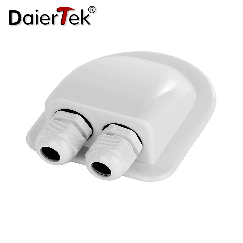 DaierTek ABS Double Solar Cable Entry Gland Housing Weatherproof Cable Entry Plate for All Cable Types 4mm² to 12mm² for Solar