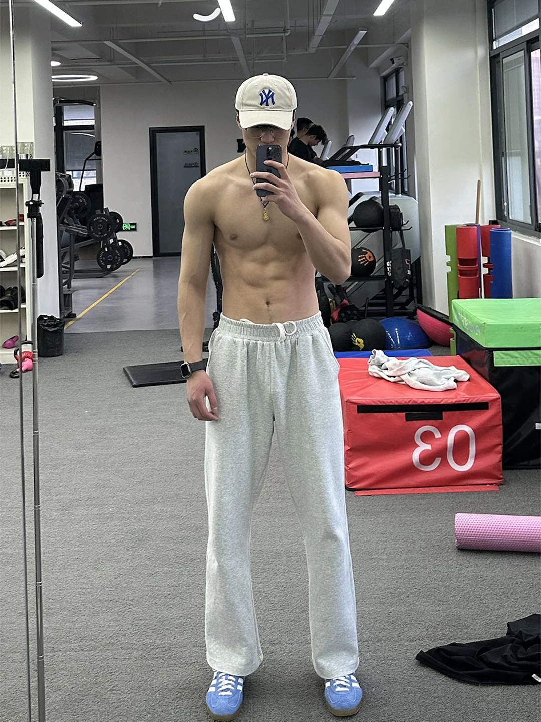 American Style Fitness Sports Pants Men's Spring Autumn Heavy Draping Knife  Casual Straight Leg Micro Flare Trousers