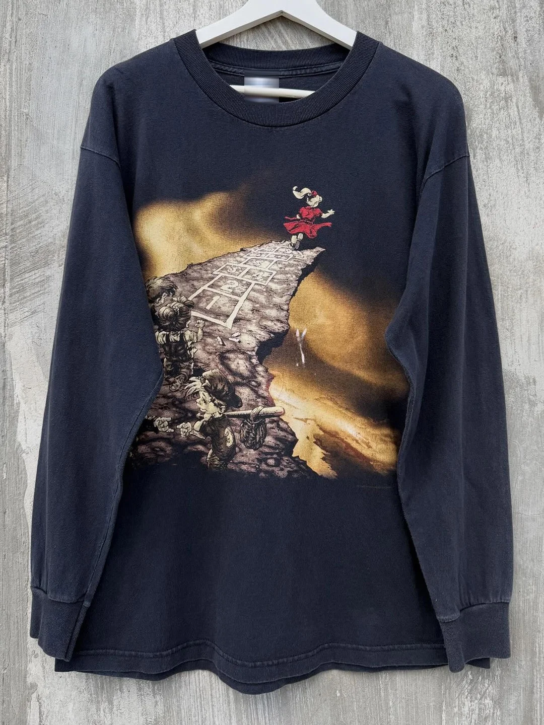 Korn Band Album American Retro Long Sleeve T-Shirt Rapcore Unique Design Unisex Cotton Tee Breathable Printed Casual Wear
