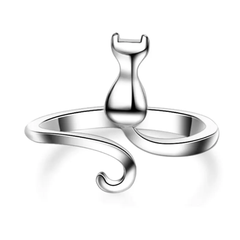 GaaBou-Bagues Chat en Argent Sterling 925 pour Femme, Bijoux de Fiançailles, de Luxe, de Styliste