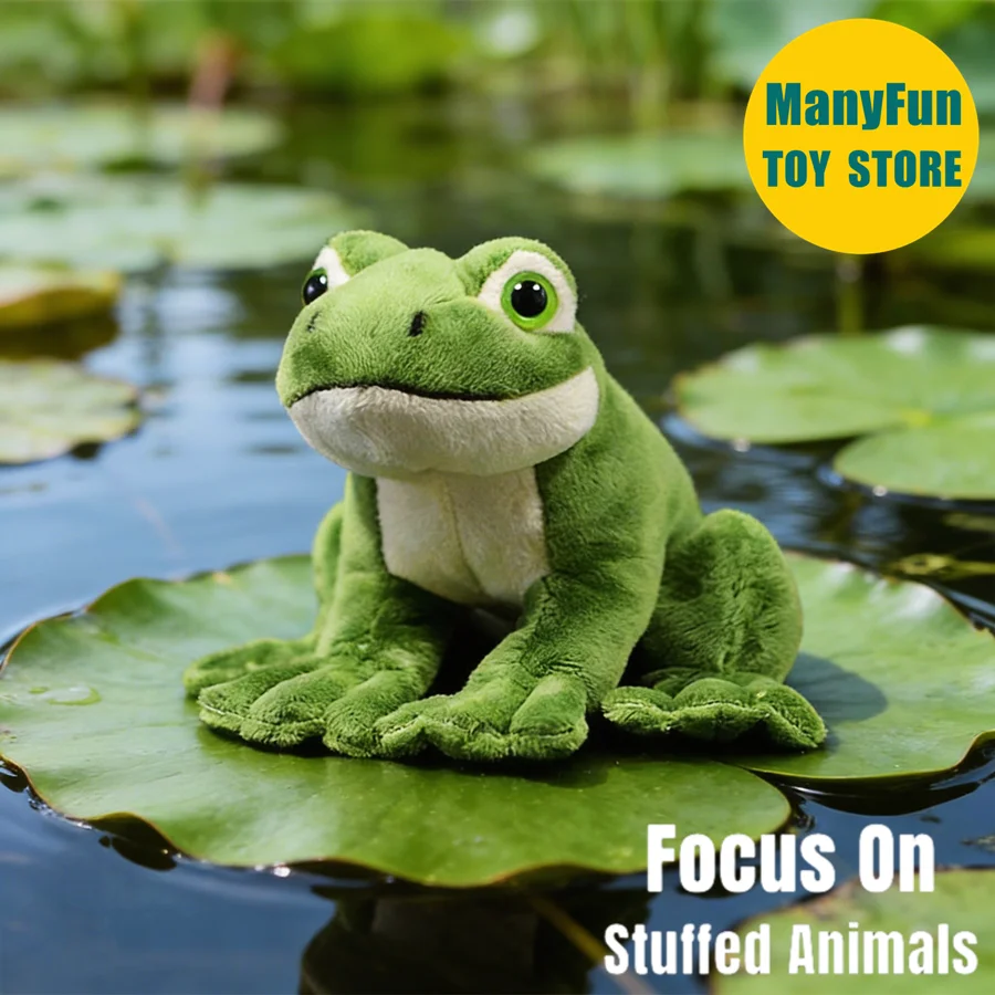 

Frog Plush Toy High Fidelity Green Frog Plushie Arrow Tree Frog Peluche Lifelike Stuffed Animals Simulation Doll Toy Gifts