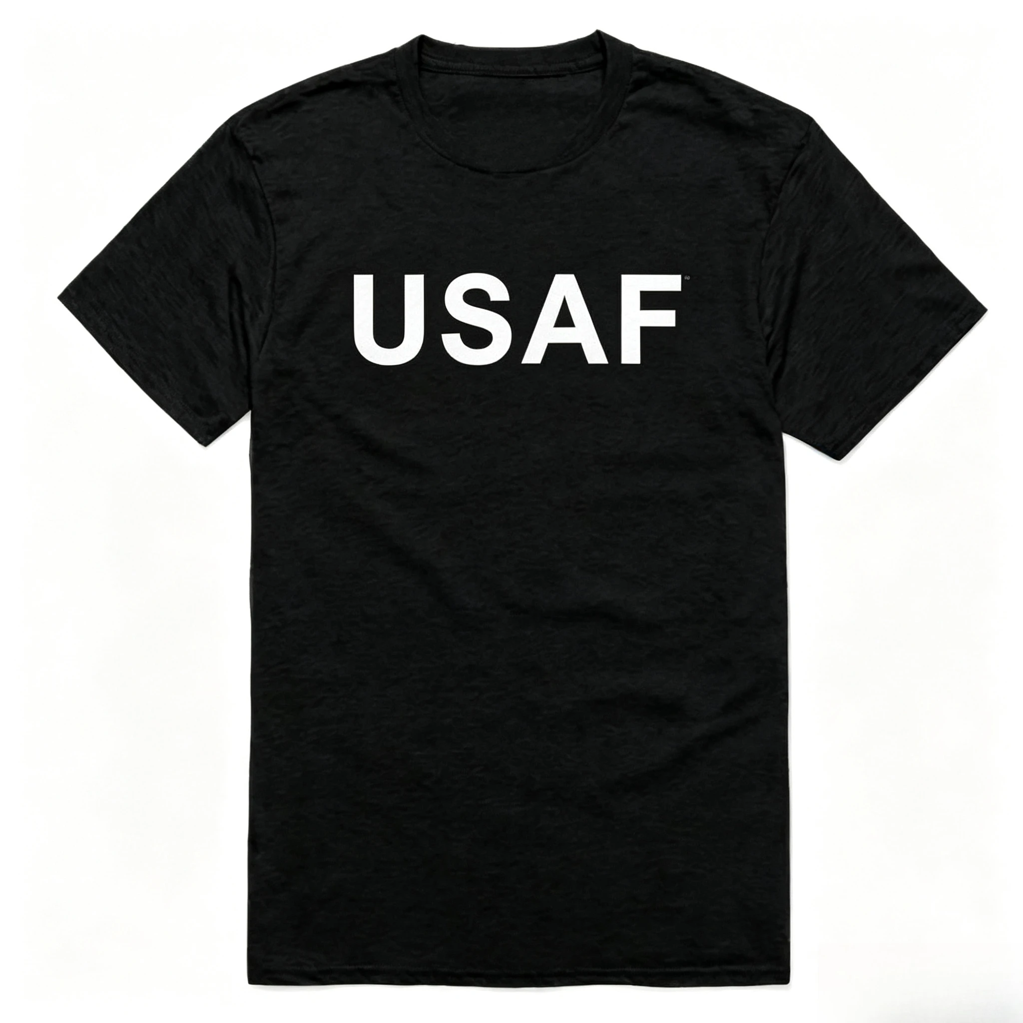 Family Matching T‑Shirt Vintage USAF‑Inspired Letter Front Print Parent‑Child Loose Casual Cotton Tee Tops