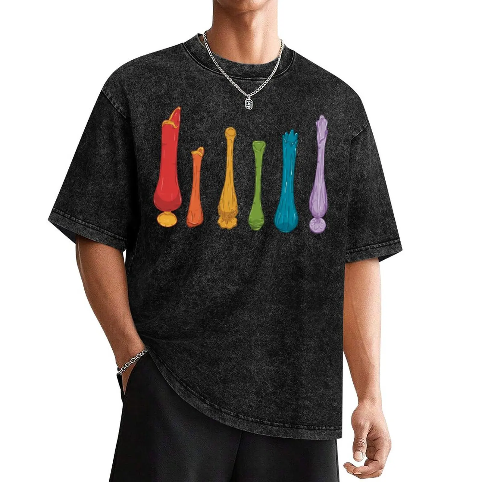 Rainbow Glass Swung Vases T-Shirt baggy shirts blacks mens graphic t-shirts funny