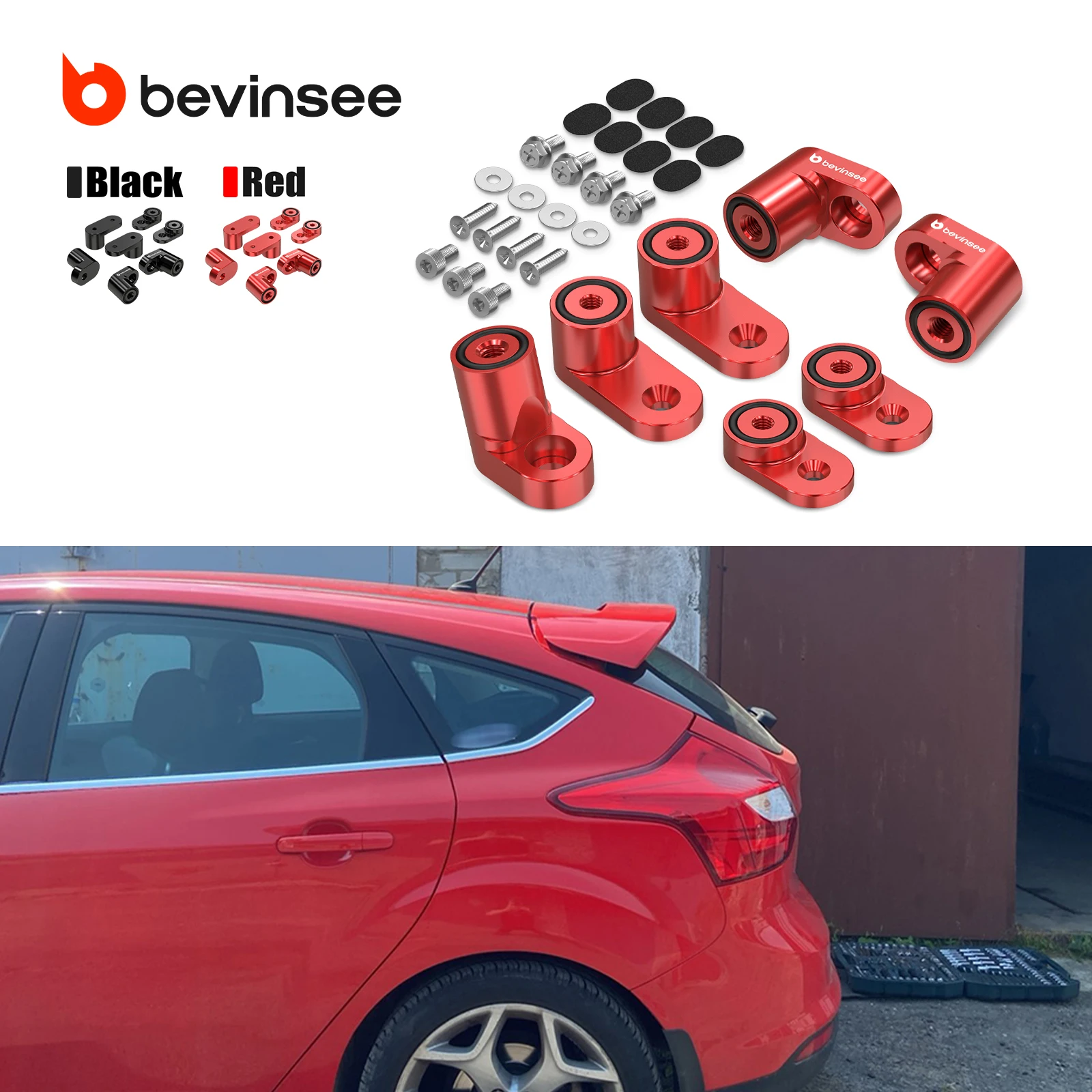 Rear Wing Spoiler Riser Extendsion Kit for Ford Focus ST Hatchback for Ford Focus RS / for Ford Focus MK3 ST RS (for EU&UK)