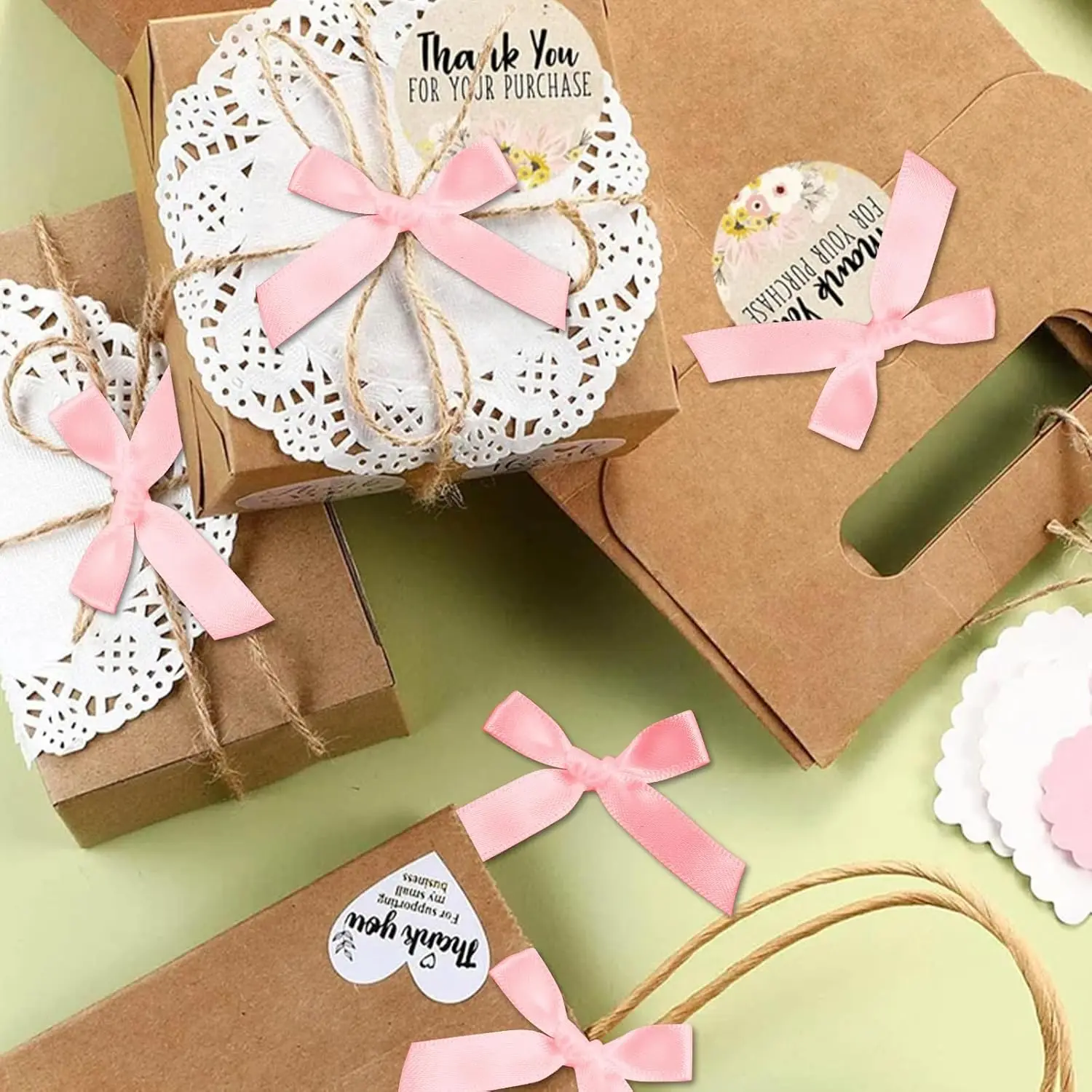 20/40 Stück kleine Schleifenbänder in Schwarz, Rosa, Rot, Lila, Ballondekoration für Mädchen, DIY, handgefertigt, Geburtstagsparty, Geschenkbox-Dekoration – Detail 9