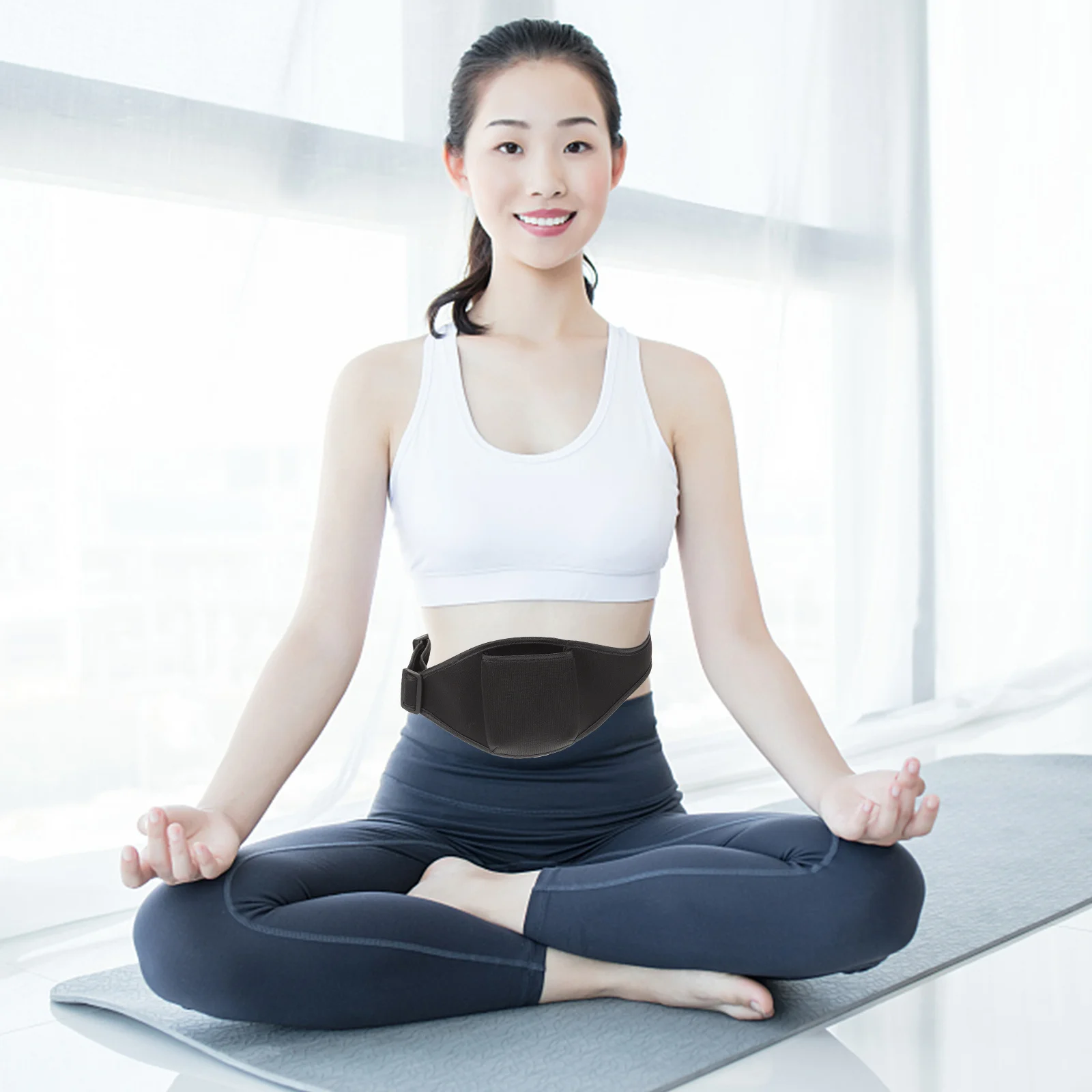 

2 Pcs Microphone Belt Bag Waist Carrying Case Storage Polyester Workout Pouch Pocket Holder Private Education Sports
