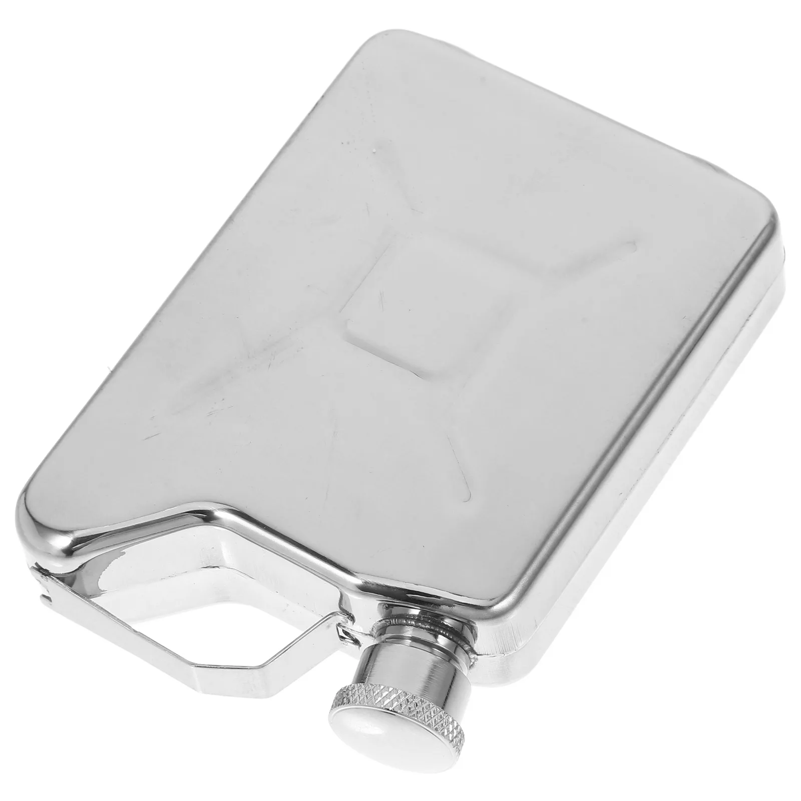 

1pc Stainless Steel Oil Barrel Bottle Mini Hip Outdoor Portable Silver Camping Pocket Leak-Proof Metal Liquor for Beer